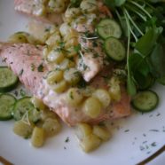 Poached Salmon in Dill Cream Sauce